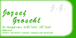 jozsef groschl business card